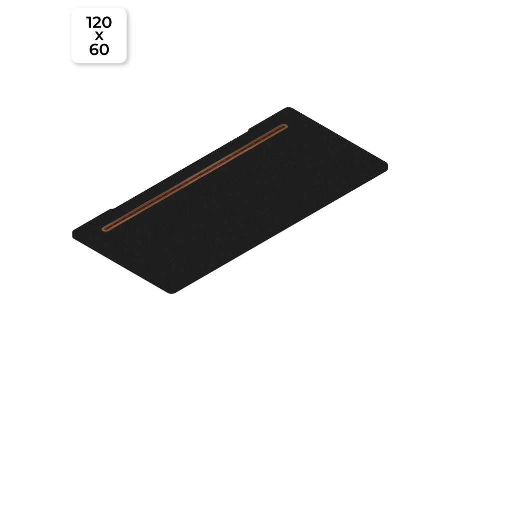 120X60cm, Onyx Black (Warranty) (UniGroove)