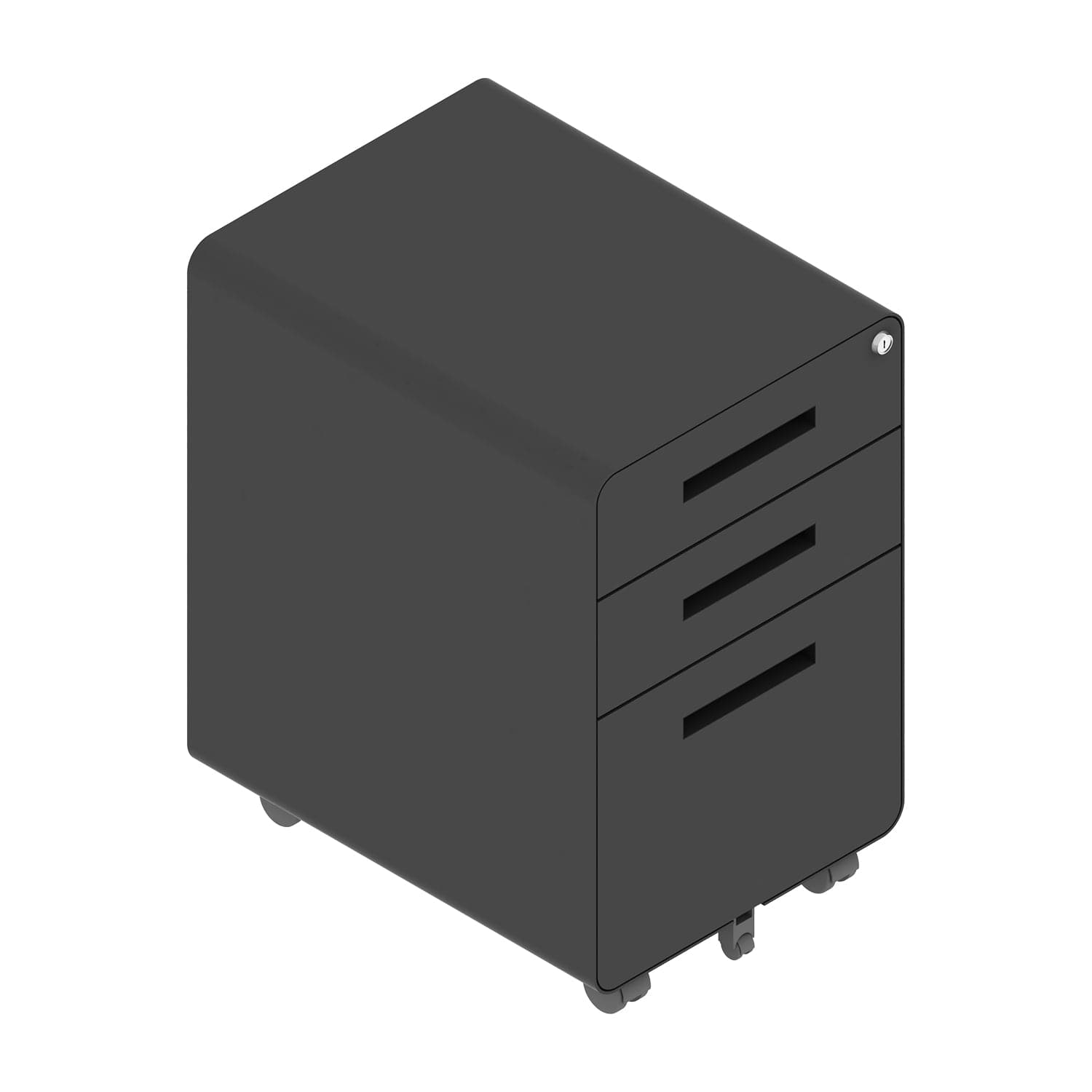 Curvi Mobile Pedestal (3 drawers) - Black